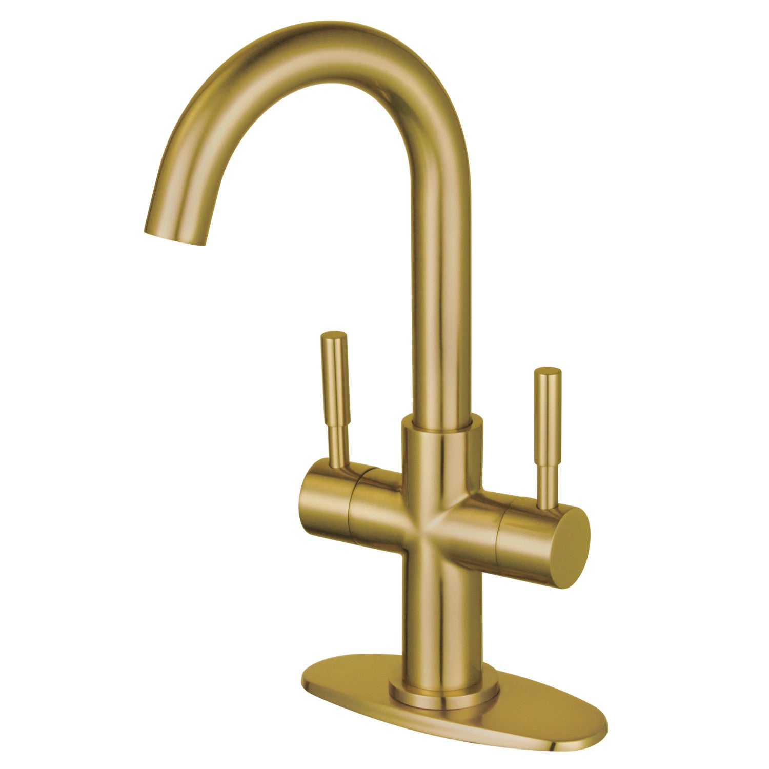 Kingston Sona LS8553DL - Concord Two-Handle 1-Hole Deck Mount Bar Faucet, Brushed Brass — image 1